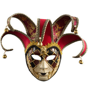 Máscaras Venecianas <span class=keywords><strong>de</strong></span> <span class=keywords><strong>Payaso</strong></span> para Todo el Rostro, Pintadas a Mano, Máscara <span class=keywords><strong>de</strong></span> Pared para Carnaval, Cosplay, Máscara <span class=keywords><strong>de</strong></span> Bufón - Product Image 5