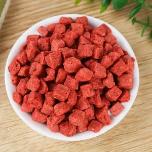 Freeze Dried FD Strawberry Dices Dehydrated Dry Strawberry Dried Fruit With Factory Price Not Organic From China