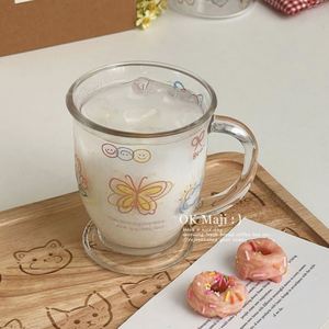 Vaso de Vidrio de Alta Calidad con Asa, Resistente al Calor, Bonito Vaso para Agua, Leche o Café para Uso Doméstico - Product Image 3