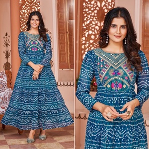 ขายดีที่สุด เดรสสตรี ดีไซเนอร์ เลห์ริยา พิมพ์ชุดยาว เคอร์ติ สําหรับสุภาพสตรี สวมใส่ มีจําหน่ายในราคาขายส่ง - Product Image 4