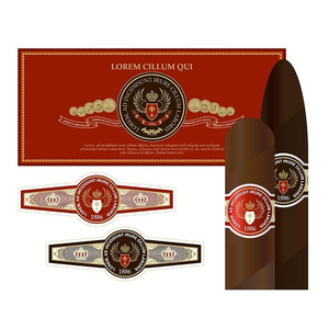 High quality cigar band OEM custom cigar label Embossed cigar band <b>sticker</b> Premium cigar ring label - Product Image 5