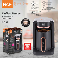 Machine à café RAF 300 ml 500 W avec chauffage NTC, multi-usages (café, eau, lait), facile à nettoyer, compacte, pour la cuisine R.158