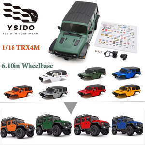 6.10 inç/155mm dingil mesafesi ABS Hardtop vücut kabuk kiti için 1/18 <span class=keywords><strong>RC</strong></span> paletli trxbronco Defender Wrangler şasi <span class=keywords><strong>RC</strong></span> araba parçaları - Product Image 2