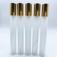 Botol Parfum semprot kaca bening tebal isi ulang kosong perjalanan Mini 10ml logo kustom botol Parfum untuk Parfum