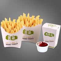 Caja de Cartón Blanca Biodegradable Personalizada para Comida Rápida para Llevar, Caja para Pollo Frito para Entrega a Domicilio