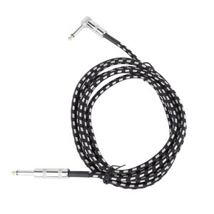 Cable de guitarra con núcleo de cobre, reducción de ruido, buena transmisión de sonido, cable de guitarra en ángulo recto para bajo, negro, blanco, 3 <span class=keywords><strong>m</strong></span>/9,8 pies - Product Image 6