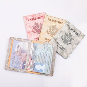 Cartera de Viaje Multifuncional GERUI de Cuero PU Delgado con Patrón de Mármol, Ligera y sin Cierre, para Pasaporte y Tarjetas de Crédito, Venta al por Mayor - Product Image 4