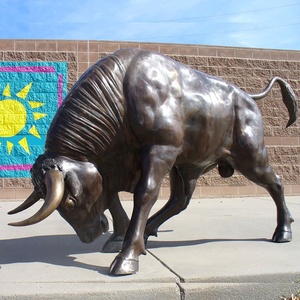 Escultura de toro de carga de tamaño real, escultura de metal, <span class=keywords><strong>ganado</strong></span>, bronce, pared, <span class=keywords><strong>calle</strong></span> - Product Image 2