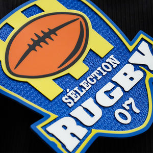 Vente en gros Patchs de transfert de chaleur en silicone surélevé haute densité 3d personnalisés, impression de logos, conceptions d'étiquettes autocollantes pour <span class=keywords><strong>maillot</strong></span> de football - Product Image 4