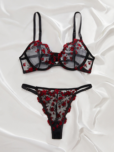 Lingerie Seksi Baru Wanita Pakaian Dalam Bra Celana Dalam Set Renda Lingerie Seksi Dewasa - Product Image 4