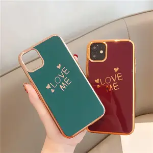 Ưa thích đầy màu sắc Laser khắc Electroplated tình yêu tôi trường hợp điện thoại cho Iphone 15 14 Pro Max Cover quay lại