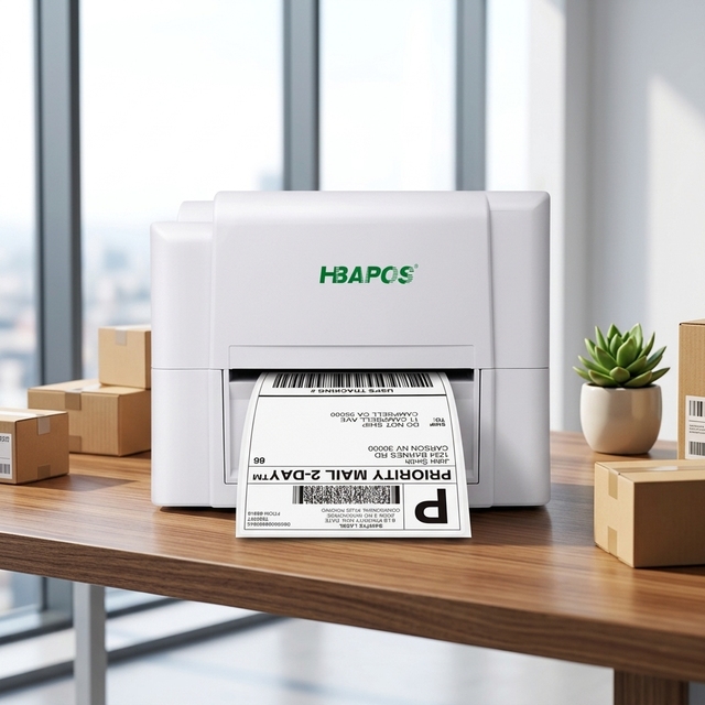 HBA-G5 Commercial Direct Desktop Label Barcode Thermal Transfer Printer for 4 Inch Label Printing.