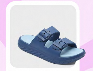 Sandali Eva a Doppia Cinghia Comodi Estivi 23 con Punta Aperta, Colore Solido e Design con Fibbia, Scarpe Casual - Product Image 4