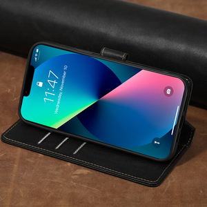 Funda de Teléfono 2 en 1 Elegante de Cuero PU con Tarjetero, Funda Tipo Cartera de Lujo para <span class=keywords><strong>iPhone</strong></span> 15 14 13 12 11, Funda Tipo Cartera Refro Bifold para Samsung S24 S23 - Product Image 3