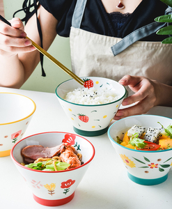 Cuenco de Ramen de cerámica ecológico de estilo <span class=keywords><strong>japon</strong></span>és Cuenco de arroz de fideos antiescaldado lindo <span class=keywords><strong>para</strong></span> viajes - Product Image 5