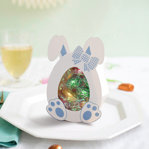 กล่องขนมใส<span class=keywords><strong>พับ</strong></span>ได้รูปไข่ลาย<span class=keywords><strong>กระต่าย</strong></span> มีสินค้าในสต็อก สำหรับเทศกาลอีสเตอร์ งาน DIY สร้างสรรค์ กล่องกระดาษแบบมีหน้าต่างเปิดได้ - Product Image 3