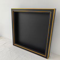 Marco de Fotos Personalizado Negro y Dorado A3, Marco 3D con Impresión Dorada y Soporte para Recuerdos