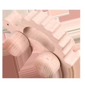 Mini voiture en bois Montessori pour l'apprentissage des capacités sensorielles et motrices des bébés, jouet à hochet en bois pour tout-petits - Product Image 2