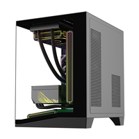 Gabinete para Computadora de Juegos MATX Ruix Iceblade 240, Nuevo Diseño, Gabinetes para PC de Escritorio con Vista Completa, Torre Media, Paneles Laterales Dobles con Ventanas