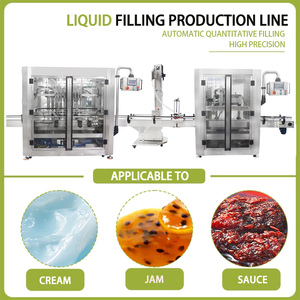 Ligne de remplissage et de bouchage automatique intégrant un remplisseur à piston 10 têtes et un bouteur mobile à synchronisation servo pour l'industrie agroalimentaire, les boissons et les cosmétiques - Product Image 3