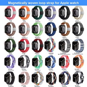 BEEFLYPOWER Vente en gros d'usine, bracelet magnétique en nylon tressé souple pour Apple Watch Series <span class=keywords><strong>11</strong></span> 10 Ultra 2 Se 9 8 41 mm 44 mm - Product Image 2