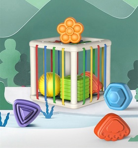 ของเล่นแบบมอนเตสซอรี่6ชิ้นของเล่นรูปทรงประสาทสัมผัสพัฒนาการเรียนรู้ลูกบาศก์สีสันสดใสของเล่นเรียงลำดับสำหรับเด็กอายุ<span class=keywords><strong>1</strong></span> + ปี - Product Image 4