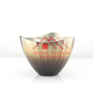 Cuenco de aluminio para servir frutas para decoraciones del hogar Centro DE MESA DE BODA Decoración Vajilla Cuenco para servir Diseño de forma curva - Product Image 2