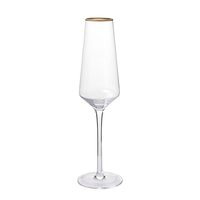 Conception populaire de haute qualité or jante vintage champagne verre à vin blanc eau rouge verre à vin tasse pour hôtel de fête de mariage