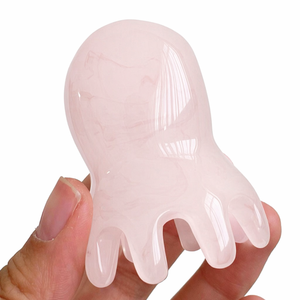 Peine de Masaje de Resina en Forma de Pulpo Ámbar - Dientes Anchos y Gruesos de 15-20cm para Cuidado del <span class=keywords><strong>Cabello</strong></span> y Desbloqueo de Meridianos, Belleza y Bienestar - Product Image 1