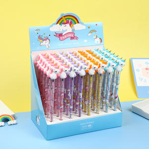 Crayon à mine remplaçable tête décorative en silicone <span class=keywords><strong>licorne</strong></span> stéréoscopique de dessin animé créatif - Product Image 6