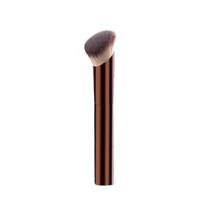 Hg Long Handled Angled Foundation Brush Synthetic Fibers Metal Handle Face <b>Makeup</b> Tool Concealer Brush For Base Application - Product Image 1