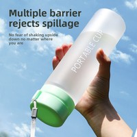 Bouteille d'eau de sport de taille triple avec logo personnalisé gobelet en plastique étanche moderne pour la salle de sport et la randonnée en stock verres
