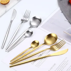 Nhà Hàng Giá Rẻ Bạc Flatware Set Bữa Ăn Tối Thìa Dĩa Và Dao Thép Không Gỉ Dao Kéo