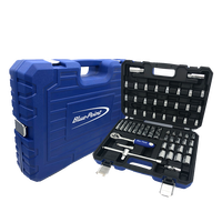 Ensemble d'outils de réparation automobile American Blue Dot Tools de 58 pièces, clé à cliquet en acier, douille, tournevis, combinaison de clés à main, boîte de rangement