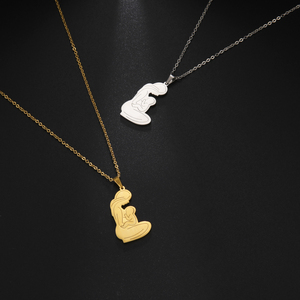 Collar <span class=keywords><strong>de</strong></span> acero inoxidable chapado en <span class=keywords><strong>oro</strong></span> <span class=keywords><strong>para</strong></span> mujer, colgante <span class=keywords><strong>para</strong></span> mamá y bebé, precio <span class=keywords><strong>de</strong></span> fábrica, venta al por mayor - Product Image 3