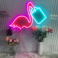 Lumière néon LED, décoration murale multicolore, alimentation par prise, affichage statique, idéal pour la décoration de bar.