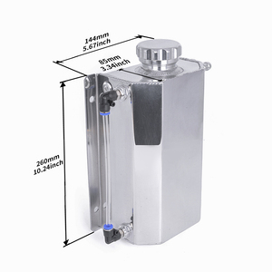 Universal 2L Plata Motor Aceite Combustible Gas <span class=keywords><strong>Catch</strong></span> Can Respiradero Tanque Botella Refrigerante Radiador Tanque de desbordamiento OCT-2L-SI - Product Image 4