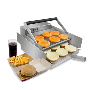 Nouvelle machine à hamburgers commerciale à commande manuelle, machine à cuire à double couche, petite machine électrique portable pour la préparation <span class=keywords><strong>de</strong></span> hamburgers - Product Image 1