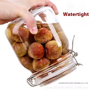 Venta al por mayor foodgrade tarro de almacenamiento de vidrio sellado remojo botella de vino comida caramelo almacenamiento tarro de vidrio con tapa de clip para el producto <span class=keywords><strong>IEKA</strong></span> - Product Image 4