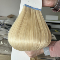 Extensions de Cheveux Humains Russes Double Drawn Européens, Extensions Adhésives Invisibles Skin Weft Injectées