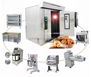 32 Tray Rotary Oven Price Gas Electric Big rotating Bakery Rotary Rack Oven Baking Loaf Bread Bakery Industrial Oven