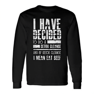 T-shirt à manches longues Detox Cleanse I Mean Eat Beef, unisexe, taille adulte - Product Image 2