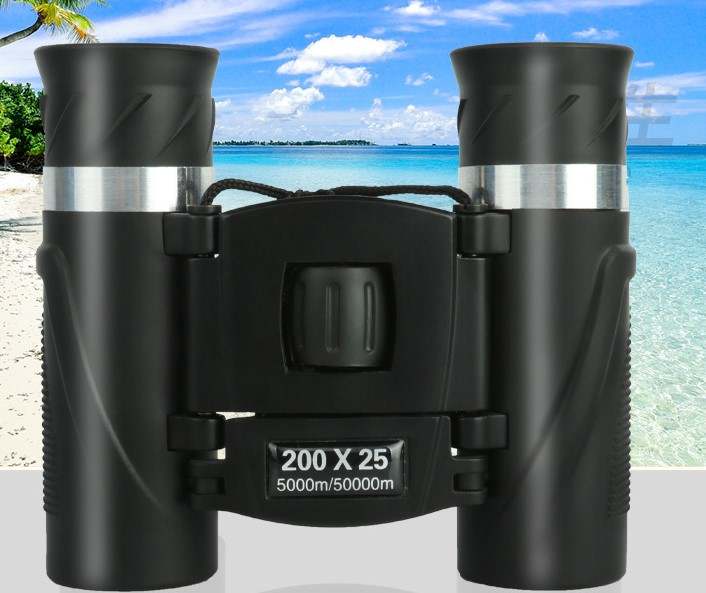 Профессиональный телескоп 50000 м, бинокль 200x25, мини портативный складной бинокль с высоким увеличением, телескоп с функцией ночного видения и низким освещением