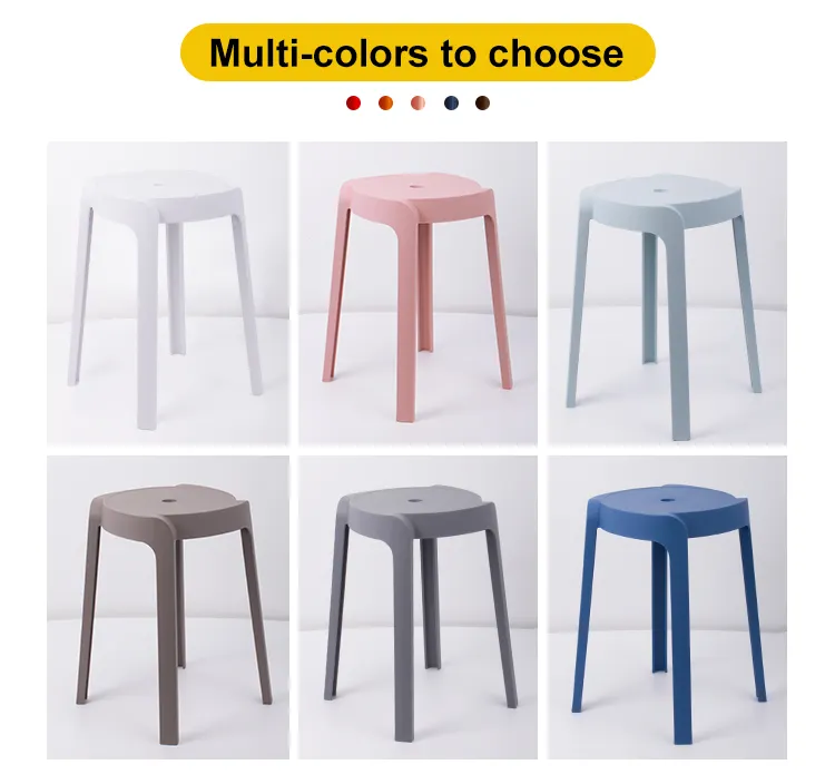 Wholesale High Quality colorful Plastic Stool Easy Carrying Pinwheel windmill High Stool dinner chair for event