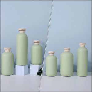 ขวดพลาสติก HDPE สีเขียวอะโวคาโด ขนาด 200/260/300/400/500 มล. แบบบีบได้ สำหรับโลชั่น แชมพู ครีมนวดผม บรรจุภัณฑ์ความงาม - Product Image 2