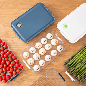 WS230 gran oferta caja de almacenamiento de nevera transparente de cuatro capas caja de almacenamiento de grado alimenticio PET organizador de refrigerador de alimentos vegetales - Product Image 5