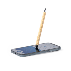 NOUVEAU CRAYON ÉCOLOGIQUE PROMOTIONNEL EN BAMBOU MULTIFONCTIONNEL EN FORME D'HEXAGONE AVEC GRAVURE LASER DU LOGO ET STYLET INTEGRÉ - Product Image 4