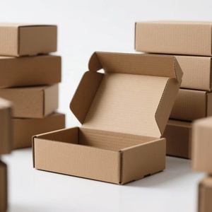 Cajas de correo con bloqueo de lengüeta marrón de 9x6x2 pulgadas Cajas de regalo de cartón pequeñas a granel Envoltura de envío Correo - Product Image 3