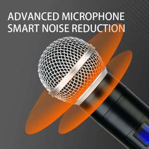Sistema Professionale di Microfoni Wireless UHF a 4 Canali con Doppio Microfono Palmare Dinamico Cardioide in Metallo e Plastica - Product Image 4