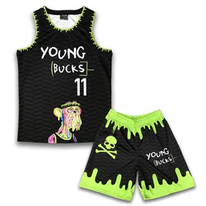 Oem Customized Basketball Uniforms Sublimation Print Like Pattern Basketball Team Wear